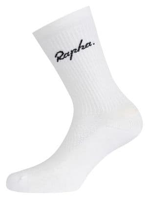 Chaussettes Rapha Cotton Crew Socks Blanc/Noir