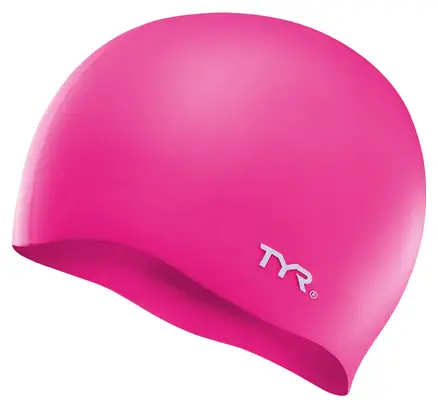 TYR Silicon Cap No Wrinkle Swim Cap Pink