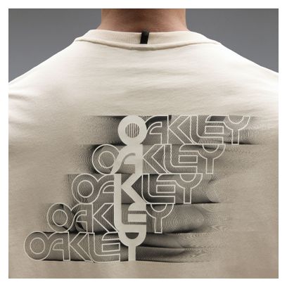 Maglietta Oakley Stacked Flow Beige da uomo