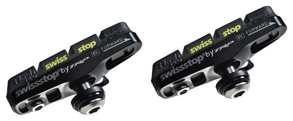 SwissStop Full FlashPro Pastiglie freno nere Prince x2 cerchio Ruote in carbonio per Shimano / Sram
