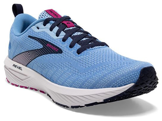 Chaussures Running Brooks Revel 6 Bleu Rose Femme