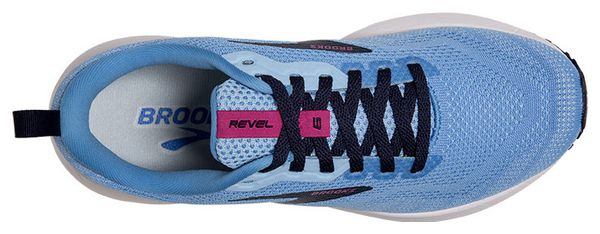 Chaussures Running Brooks Revel 6 Bleu Rose Femme