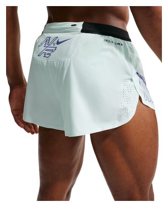 Pantalones cortos Nike AeroSwift con corte asimétrico, verde, para hombre