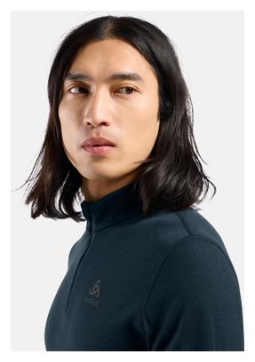 Intimo tecnico Odlo 1/2 Zip Merino 200 blu da uomo