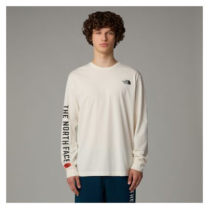 Camiseta blanca de manga larga The North Face Varsity Graphic