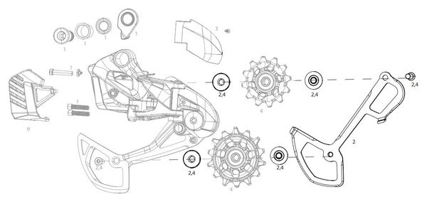 Sram SX/NX Eagle und GX Eagle AXS Schaltwerk-Innenkäfig