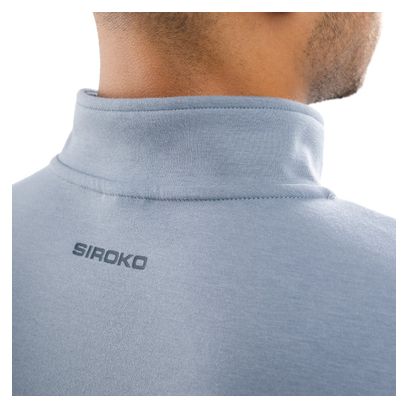 Pull fitness demi-zip homme Blur Bleu