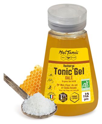 Navulling Meltonic Organic Salted Gel Honing Bloem van zout Royal Jelly 240g