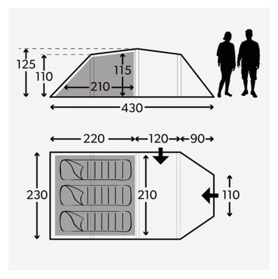 Kampa Mersea 3 Tent