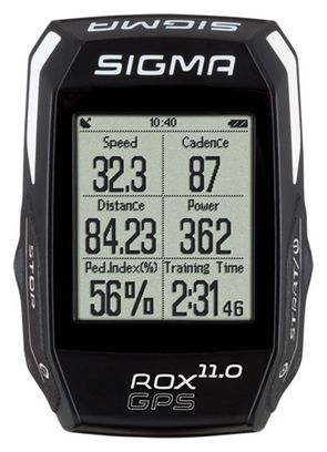 Compteur GPS SIGMA ROX 11.0 GPS Set (Ceinture Cardiaque + Capteur de Cadence) Noir