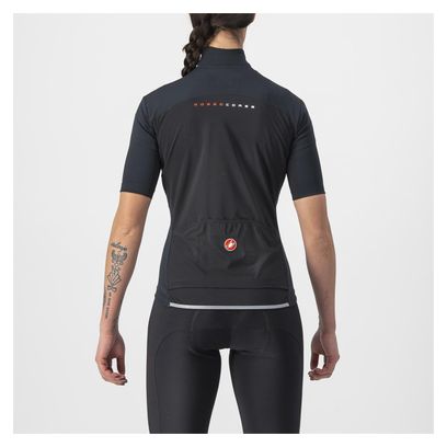 Kurzarmtrikot für Damen Castelli Perfetto Ros 2 Wind Schwarz