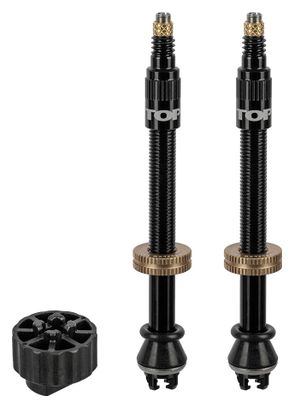 Coppia di valvole tubeless Topeak TurboFlow nere