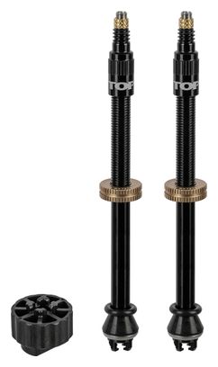 Coppia di valvole tubeless Topeak TurboFlow nere