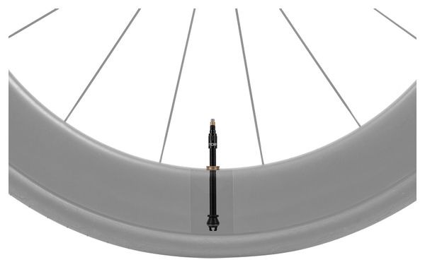 Coppia di valvole tubeless Topeak TurboFlow nere