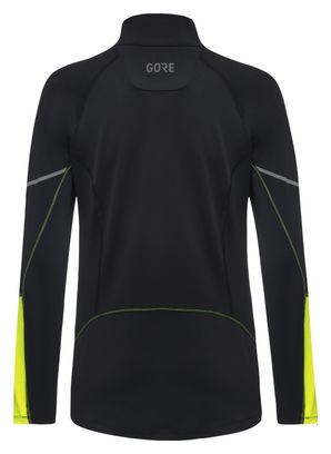 Maglia a maniche lunghe Gore Wear M Mid Zip Donna Giallo Fluorescente/Nero