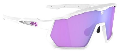 AZR Pro Race RX White/Purple Goggle Set + Clear Screen