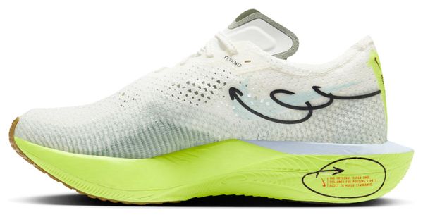 Nike ZoomX Vaporfly Next 3 Blanc Jaune Homme