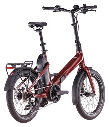 Vélo Pliant Électrique Cube Fold Hybrid 500 Shimano Tiagra 10V 500 Wh 20'' Rouge Merlot 2025