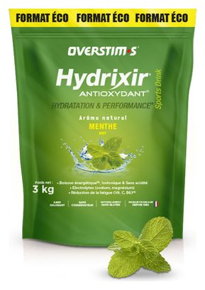 Boisson énergétique Overstims Hydrixir Antioxydant Menthe - 3kg
