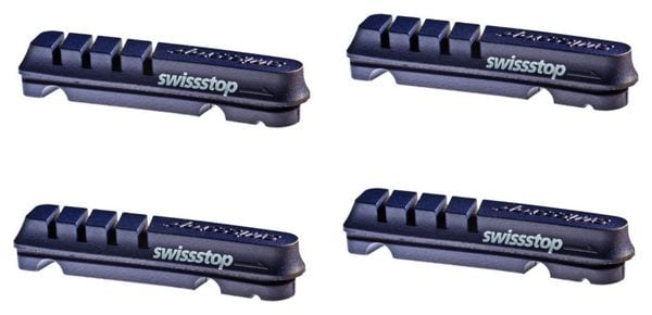SwissStop Flash EVO BXP x4 Pastiglie per freni Inserti in alluminio per Shimano / Sram / Campagnolo