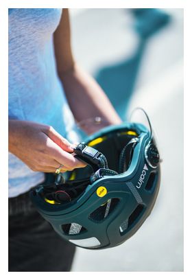 Urban Helmet Cairn Quartz Visor Led Usb Mips Blue Metalic