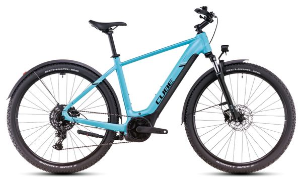 VTC Électrique Cube Nuride Hybrid Performance 500 Allroad Shimano Cues 9V 500 Wh 29'' Bleu Swimming Pool 2025