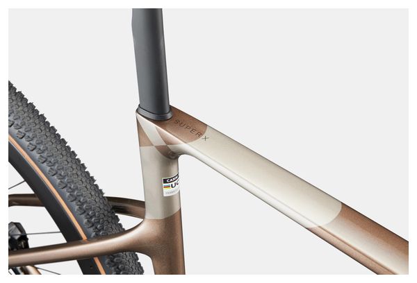 Vélo de Gravel Cannondale SuperX 3 Sram Rival XPLR AXS 13V 700mm Bronze/Gris