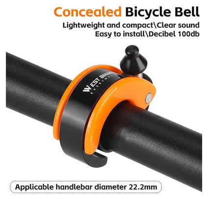 Sonnette de vélo en forme de dauphin  - Orange