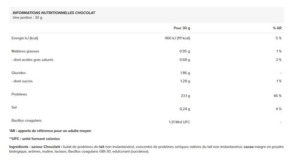 Whey Native Protimuscle® (1kg) - Nutrimuscle - Chocolat - Whey Native