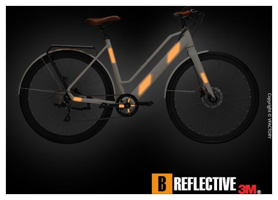 B REFLECTIVE 3M® COLORS™  Feuille Autocollants Rétro-Réfléchissants à découper  Multi Support : Vélo  Trottinettes  Tous types de Casques  3M Technology  20x30 cm  Orange
