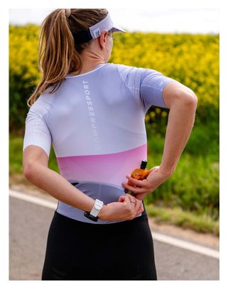 Traje triatlón Compressport Stream malva para mujer