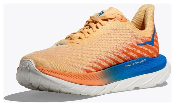 Chaussures de Running Hoka Mach 5 Orange Bleu