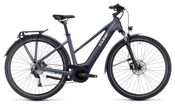 Cube Touring Hybrid One 500 Trapezio Bicicletta elettrica ibrida Shimano Alivio 9S 500 Wh 700 mm Grigio 2023