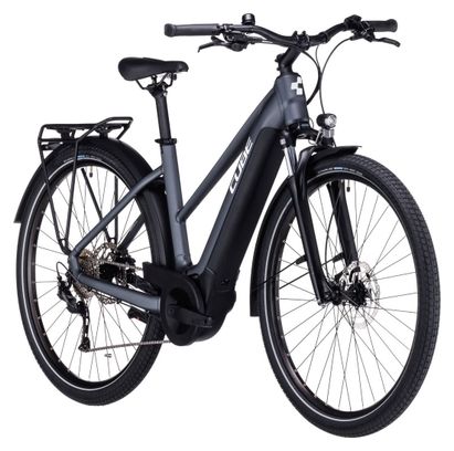 Cube Touring Hybrid One 500 Trapezio Bicicletta elettrica ibrida Shimano Alivio 9S 500 Wh 700 mm Grigio 2023