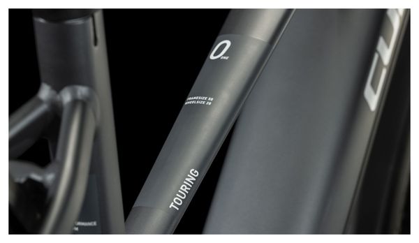 Cube Touring Hybrid One 500 Trapezio Bicicletta elettrica ibrida Shimano Alivio 9S 500 Wh 700 mm Grigio 2023