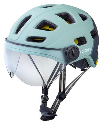 Casque Urbain Cairn Quartz Visor Led Usb Mips Vert Clair