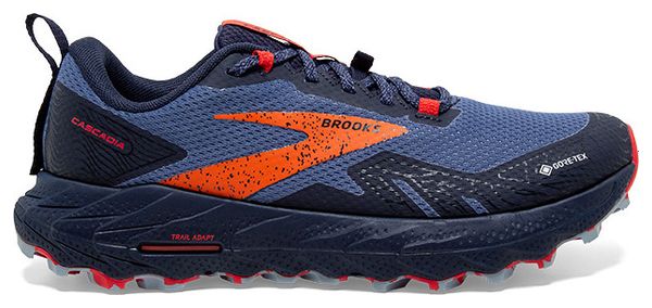 Brooks Cascadia 17 GTX Blue Red Women's Trail Shoes