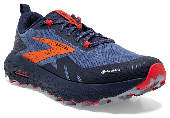 Brooks Cascadia 17 GTX Blue Red Women's Trail Shoes