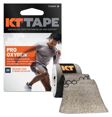 Voorgesneden tape KT TAPE Tape Pro Oxygen Titanium 20 stroken