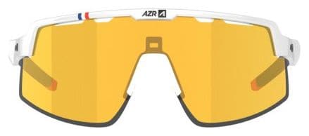 Set occhiali AZR Speed RX bianco laccato/oro + lenti trasparenti 