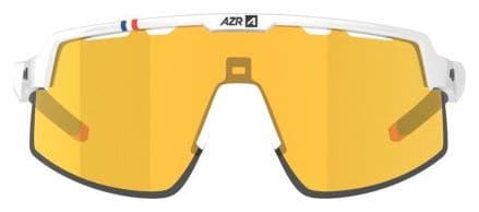 Coffret lunettes AZR Speed RX Blanc verni/Gold + 1 Écran incolore