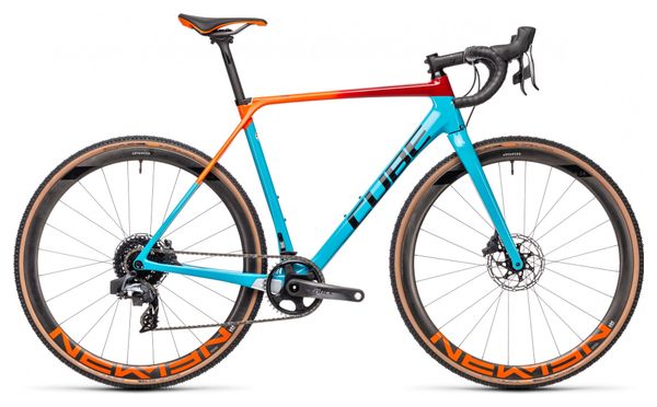 Cube Cross Race C 62 SLT Cyclocross Bike Sram Force eTap AXS 12S 700 mm Blue Orange Red Fading 2021 Alltricks