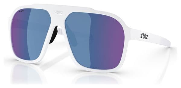 Lunettes Bliz A002 Blanc - Ecran Miroir Bleu