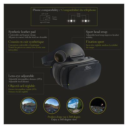 Fit Immersion Mobile-2 Kit Entrainement Sport Vélo Indoor en Réalité Virtuelle pour Telephones IOS