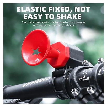 Sonnette de vélo à son d'avertissement 90 dB rechargeable par USB