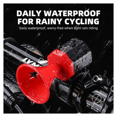 Sonnette de vélo à son d'avertissement 90 dB rechargeable par USB