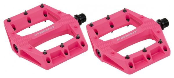 Insight Thermoplastic DU Flat Pedals Pink