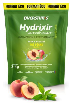 Boisson Énergétique Overstims Hydrixir Antioxydant Thé Pêche 3Kg