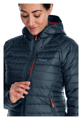 Doudoune Longue Femme RAB Microlight Alpine Bleu