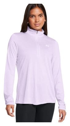 Haut 1/2 Zip Under Armour Tech Mauve Femme